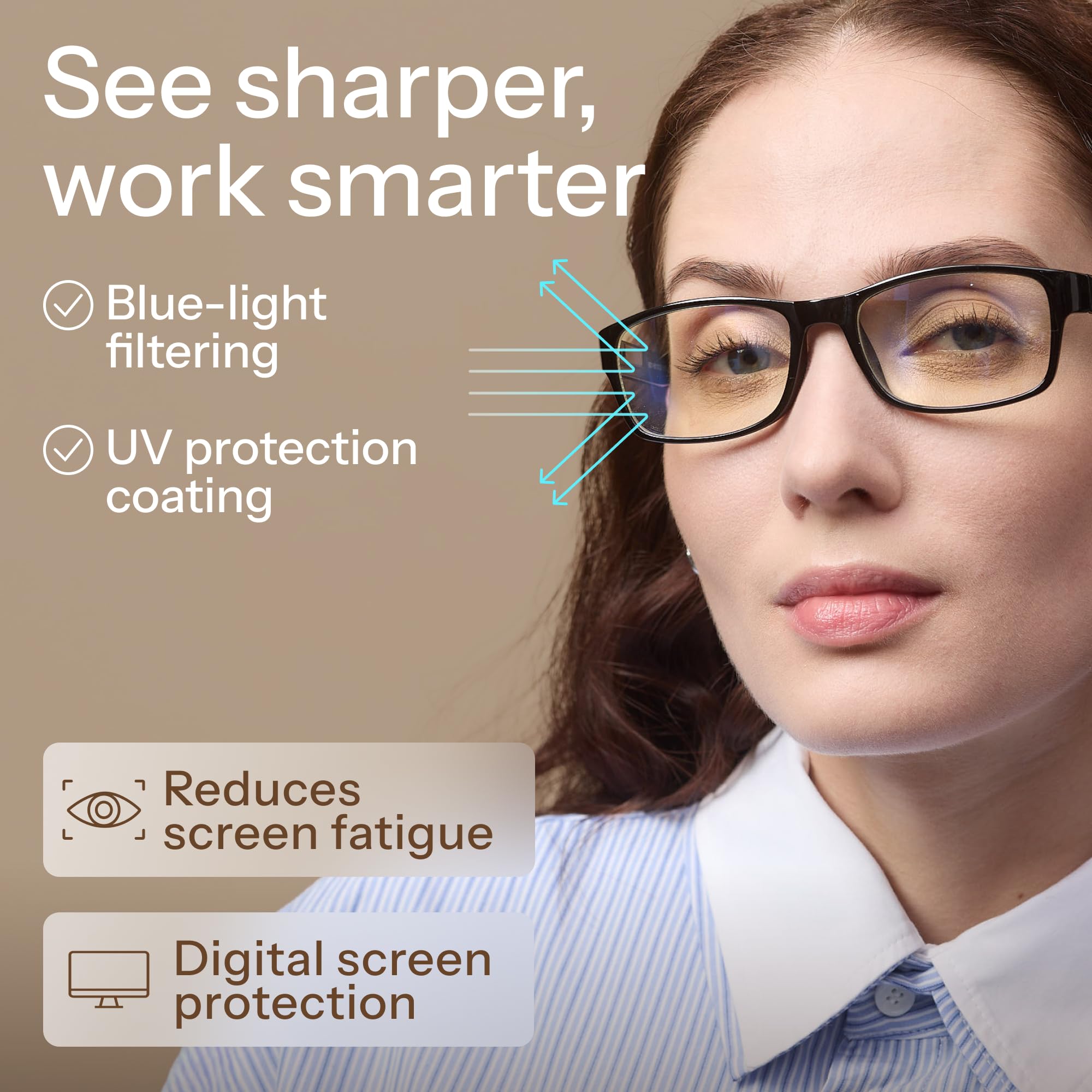 Blue Light Blocking Reading Glasses Computer Readers Value Pack