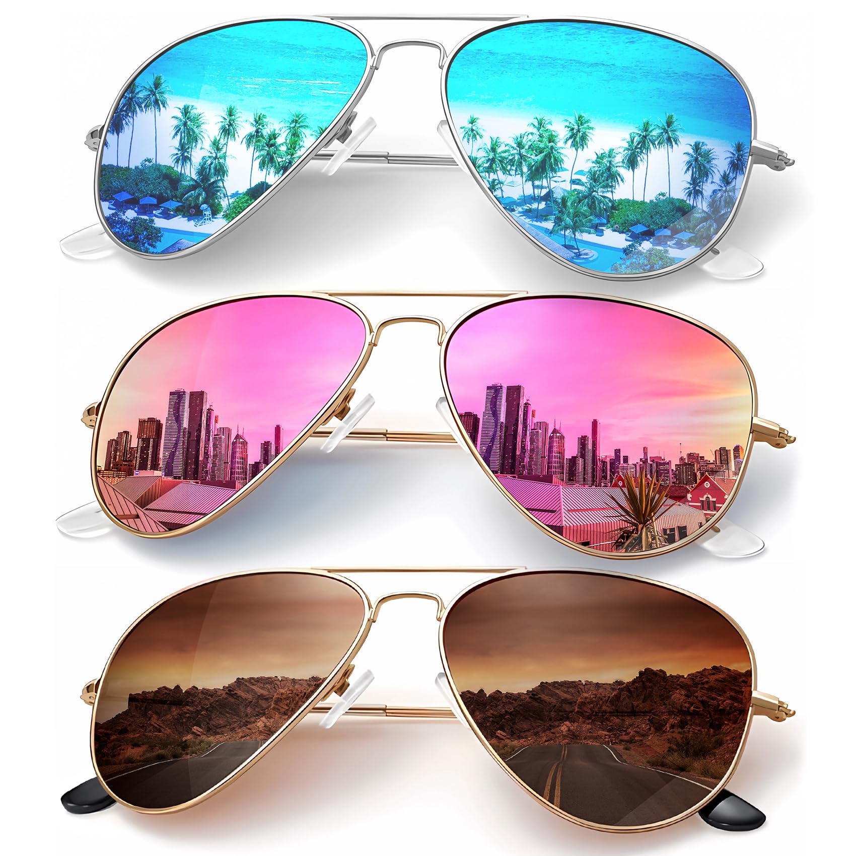 Classic Aviator Polarized Sunglasses UV Protection Frame