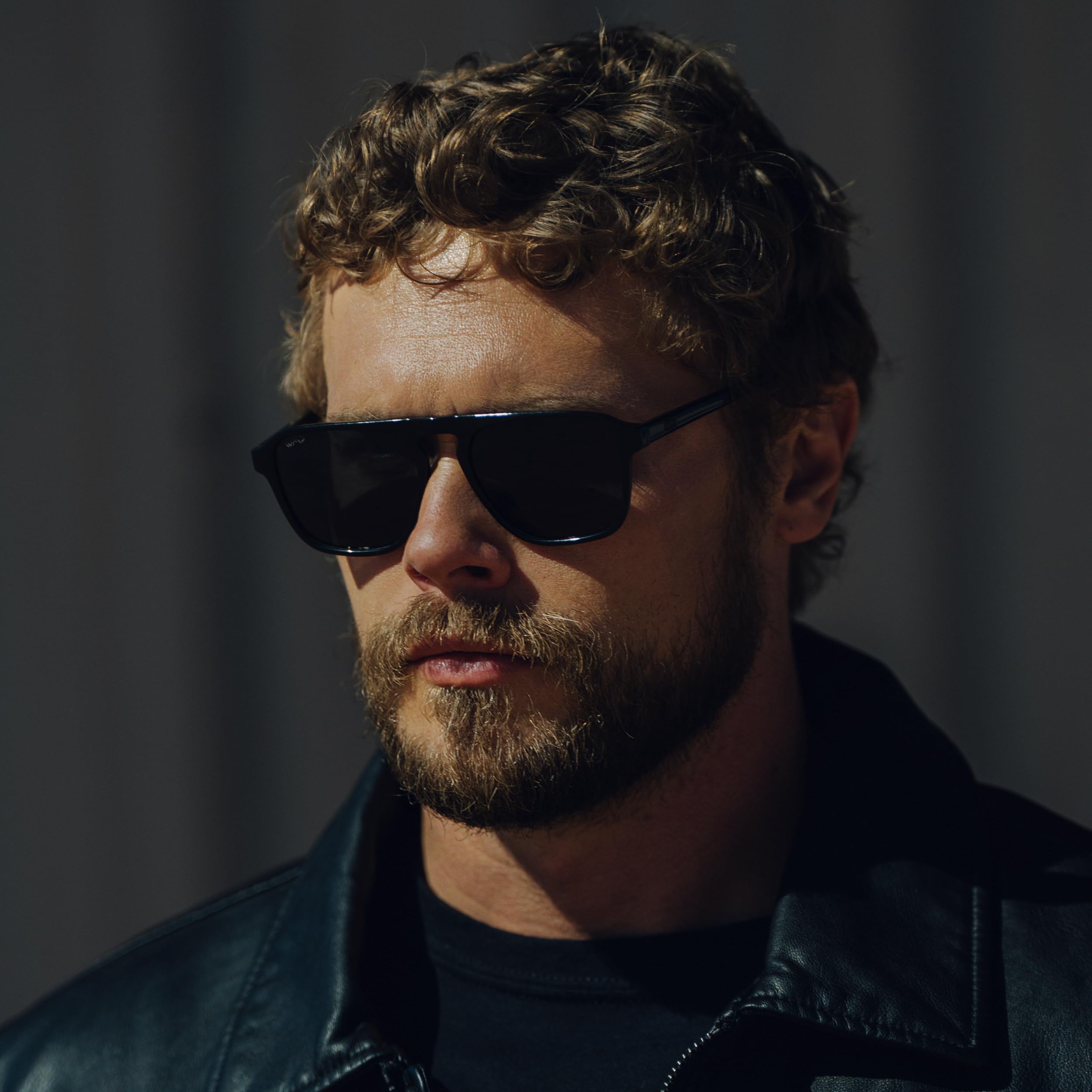 Polarized Aviator Square Sunglasses One Bridge Frame