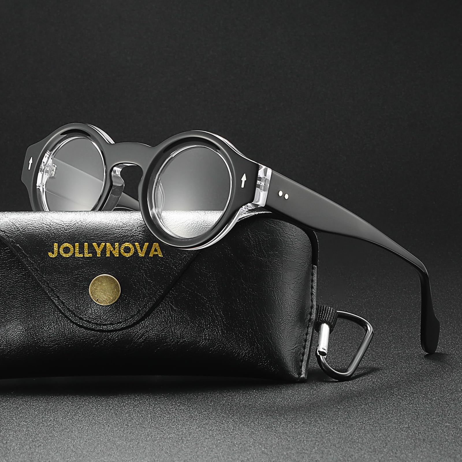 Vintage Small Round Acetate Glasses Frame Thick Eyewear