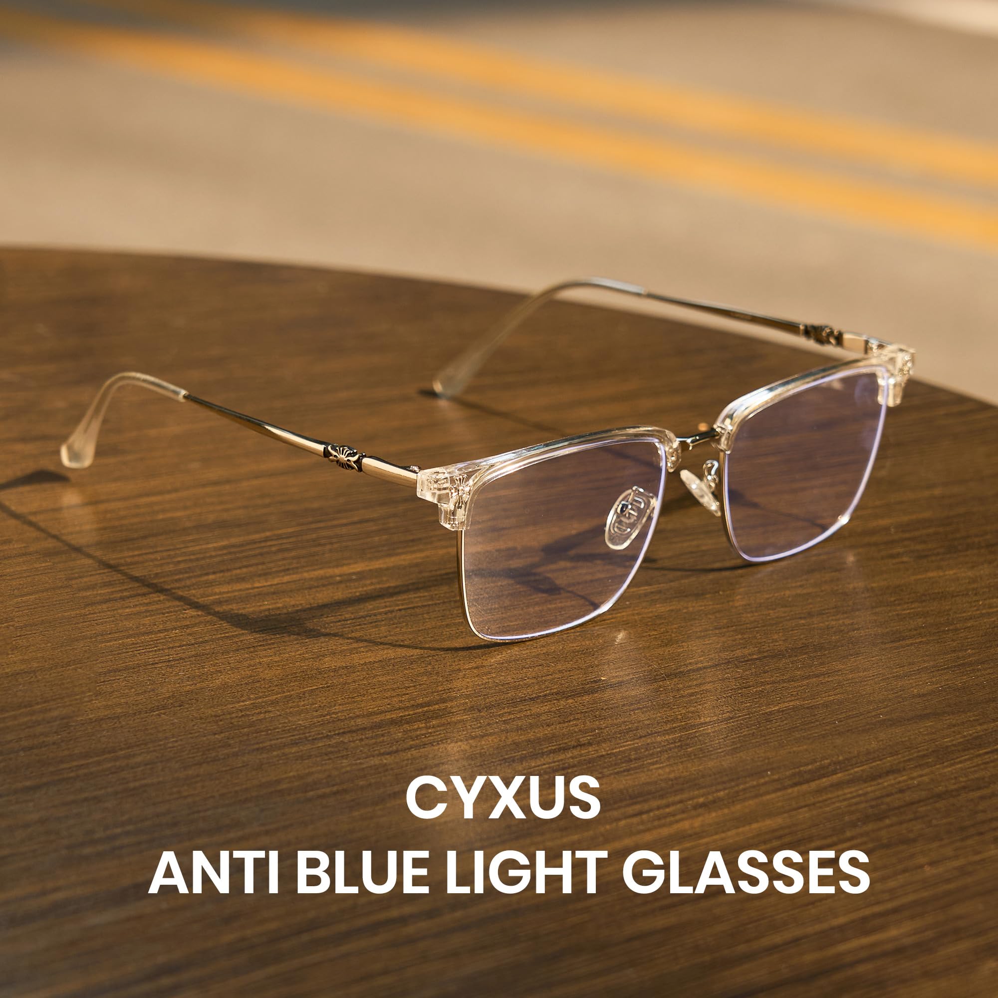 Retro Square Blue Light Glasses TR90 Metal Frame