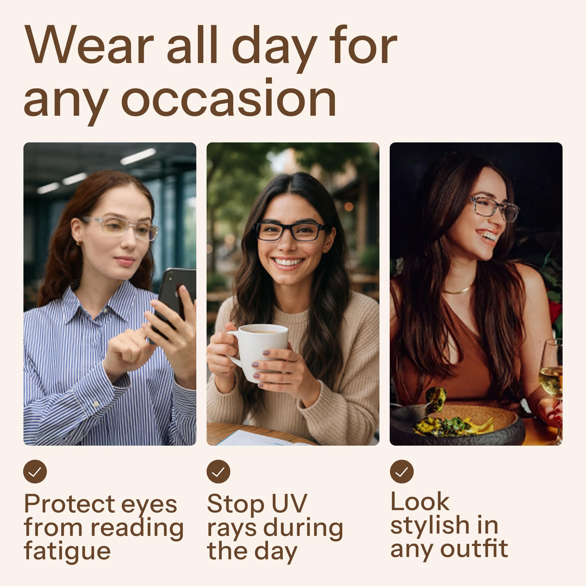 Blue Light Blocking Reading Glasses Computer Readers Value Pack