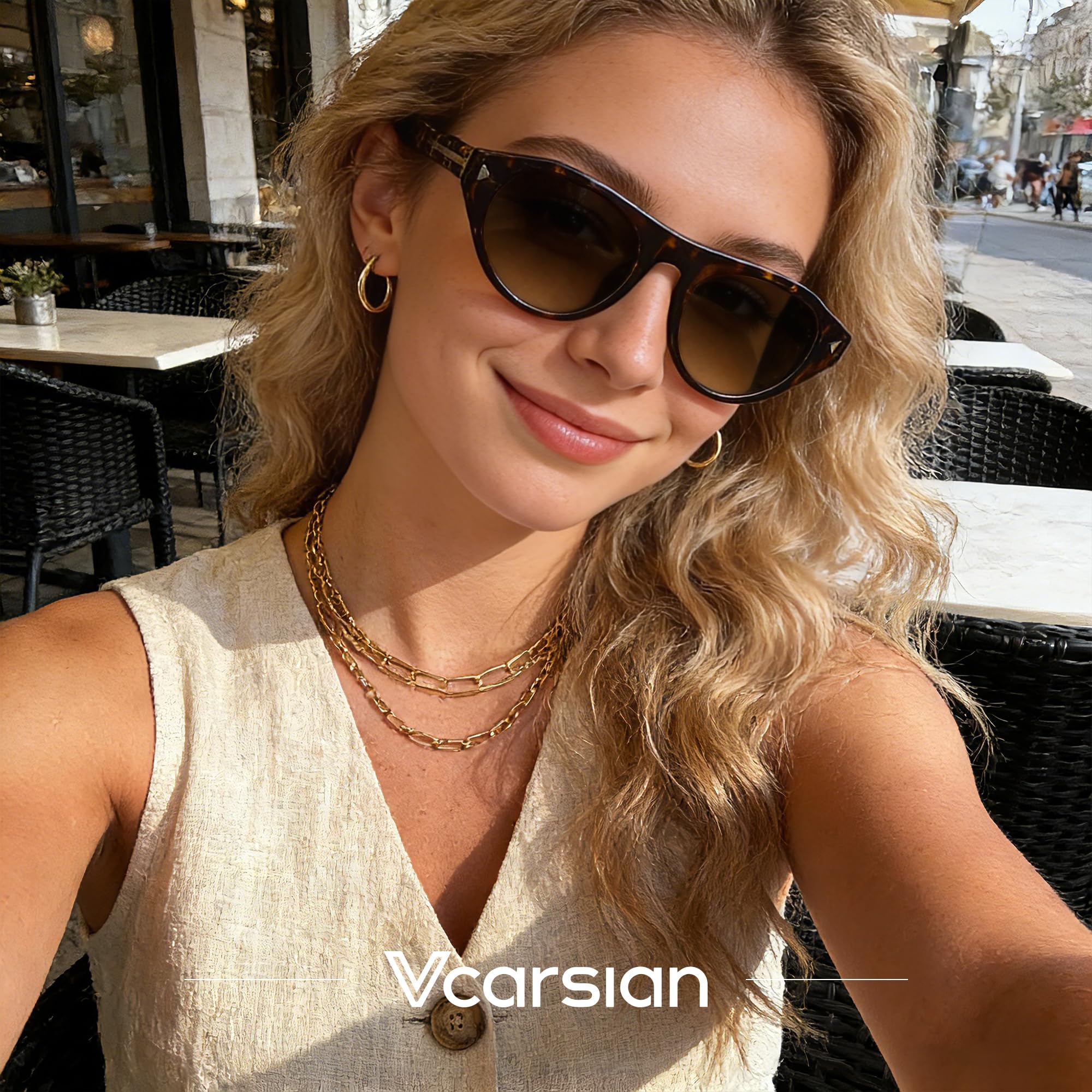 Retro Oval Cat Eye Sunglasses Y2K Vintage Frame